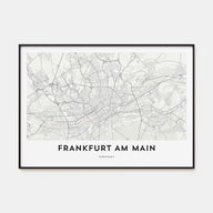 Frankfurt am Main Map Landscape Poster