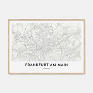 Frankfurt am Main Map Landscape Poster