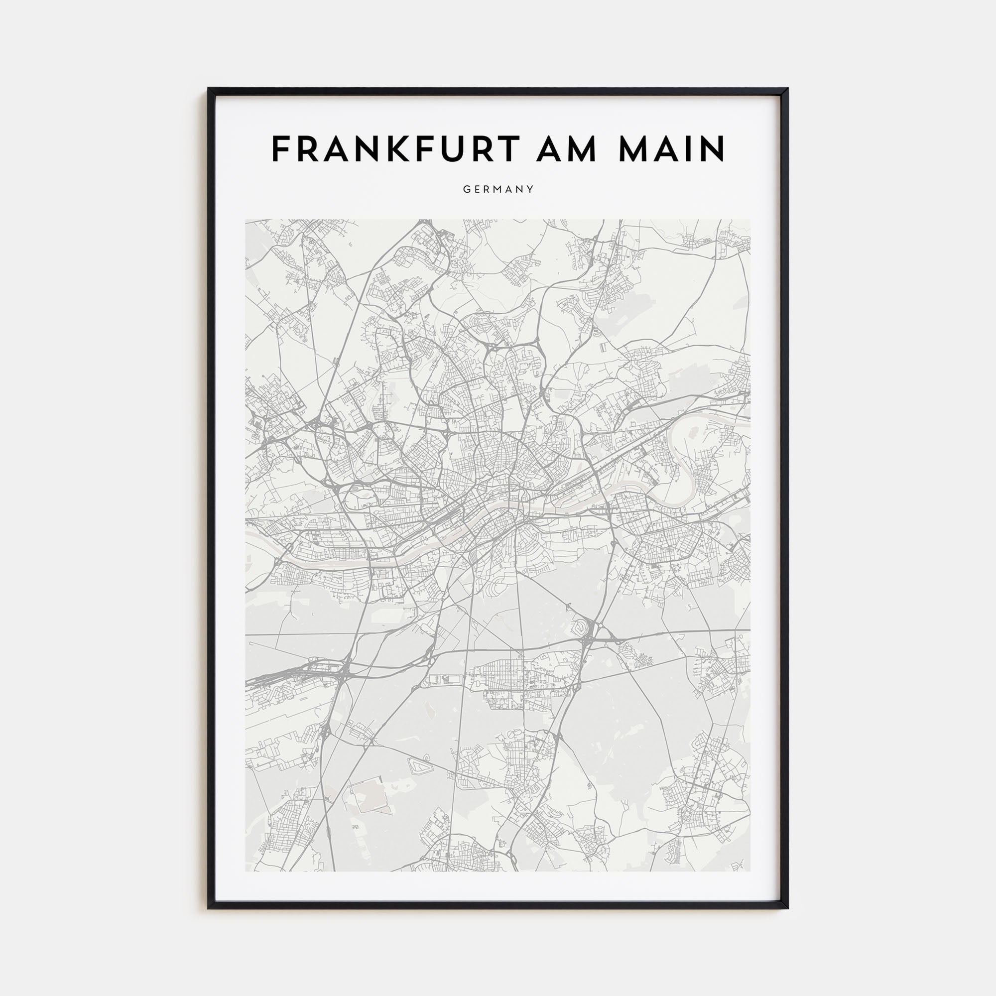 Frankfurt am Main Map Portrait Poster