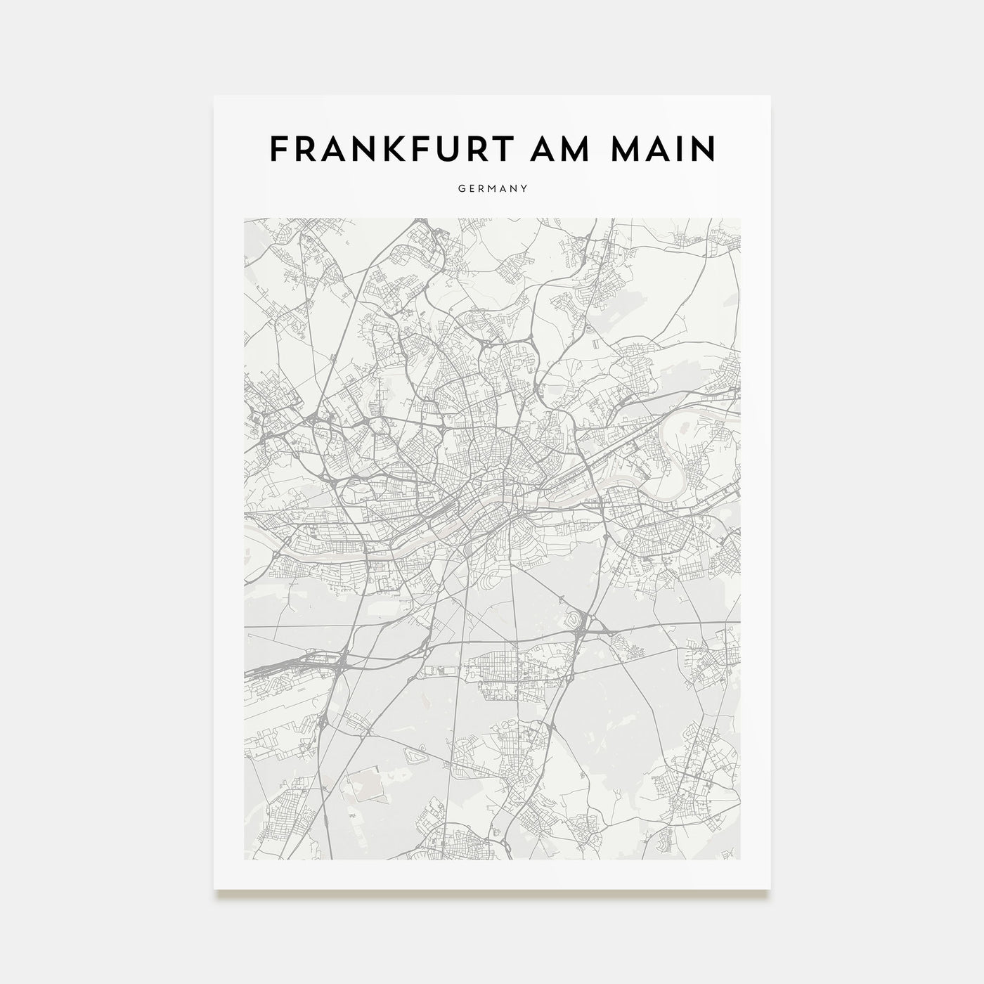 Frankfurt am Main Map Portrait Poster