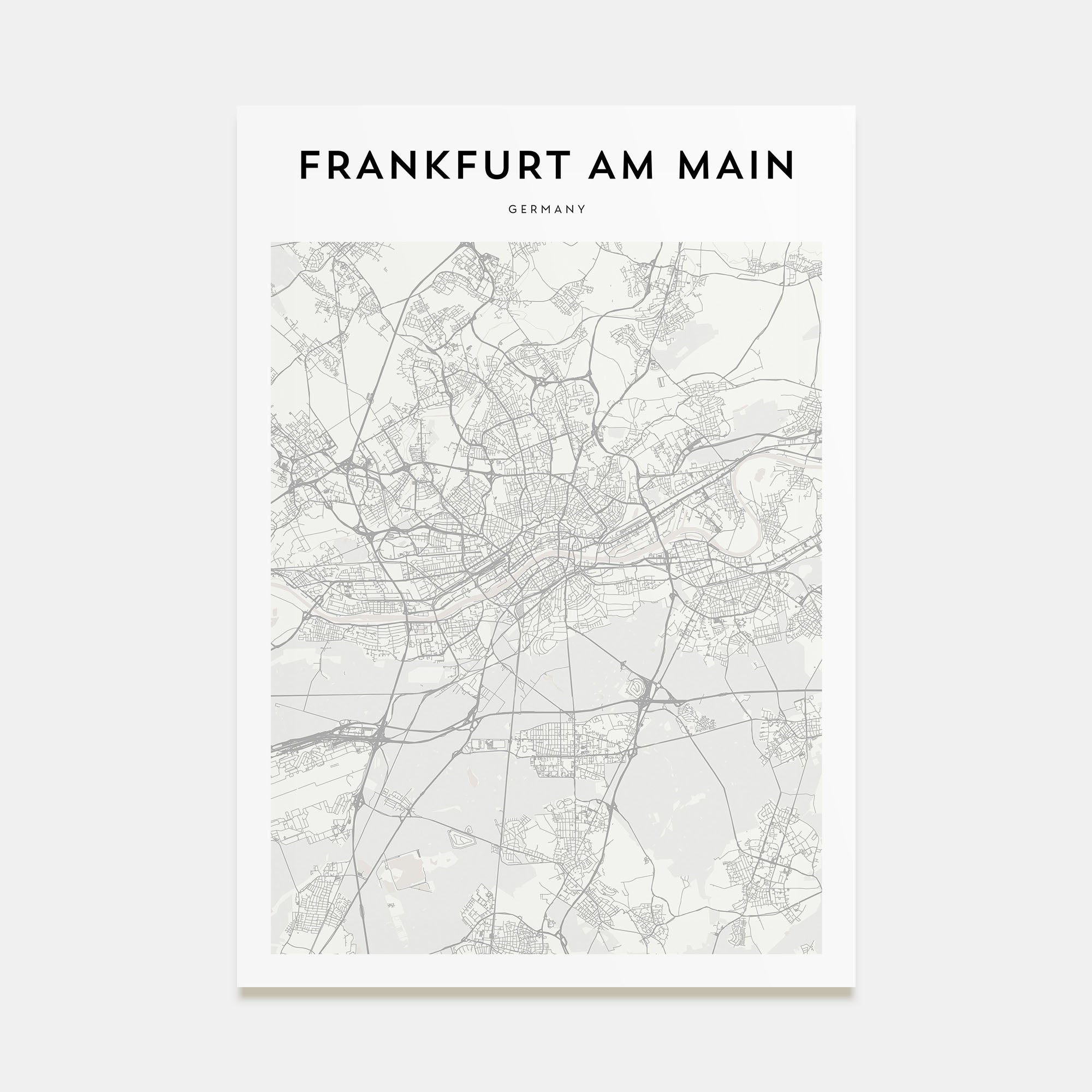 Frankfurt am Main Map Portrait Poster
