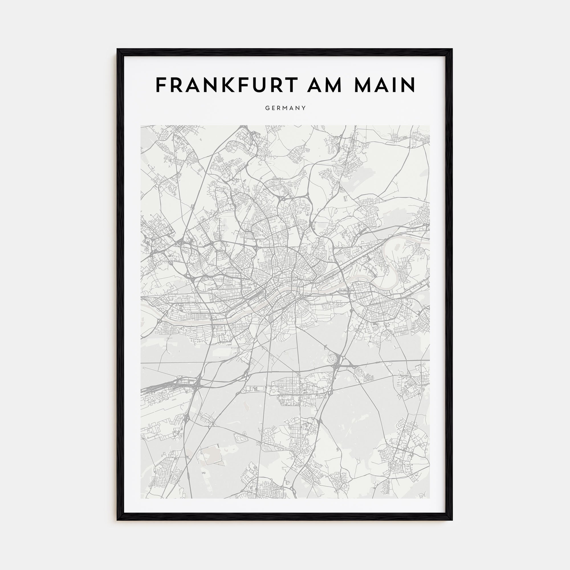 Frankfurt am Main Map Portrait Poster