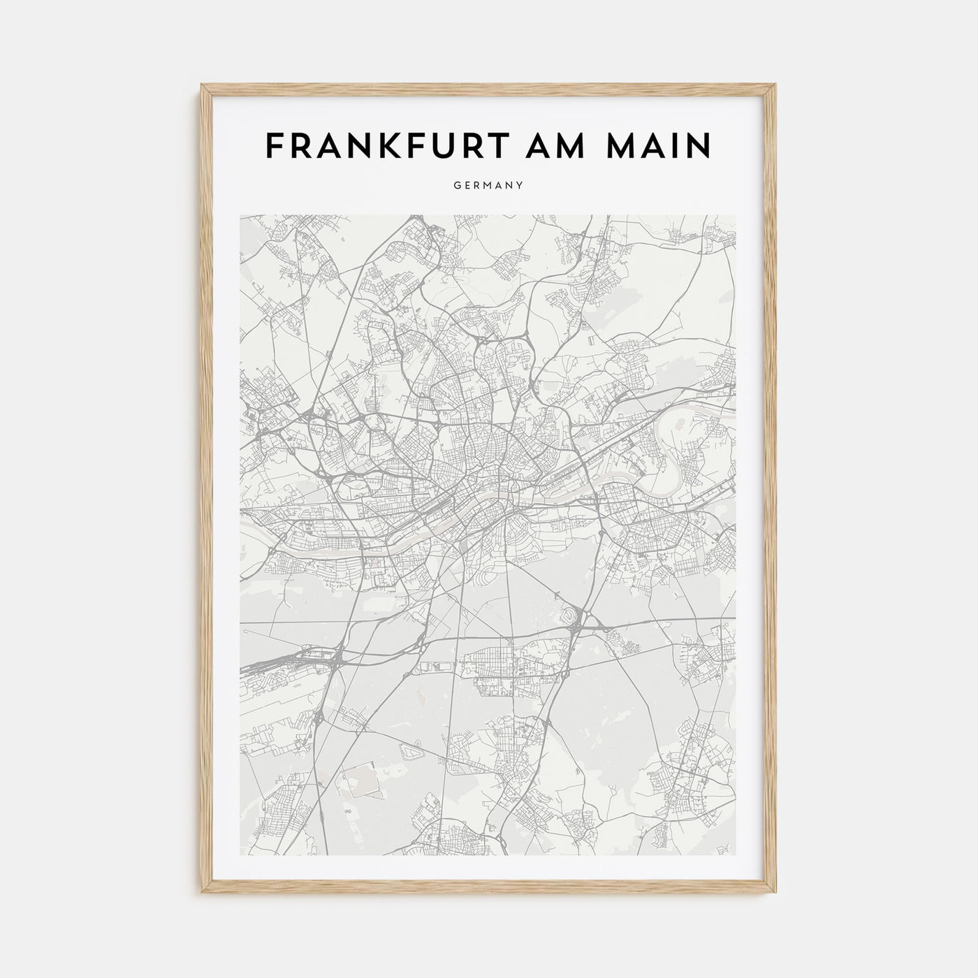 Frankfurt am Main Map Portrait Poster