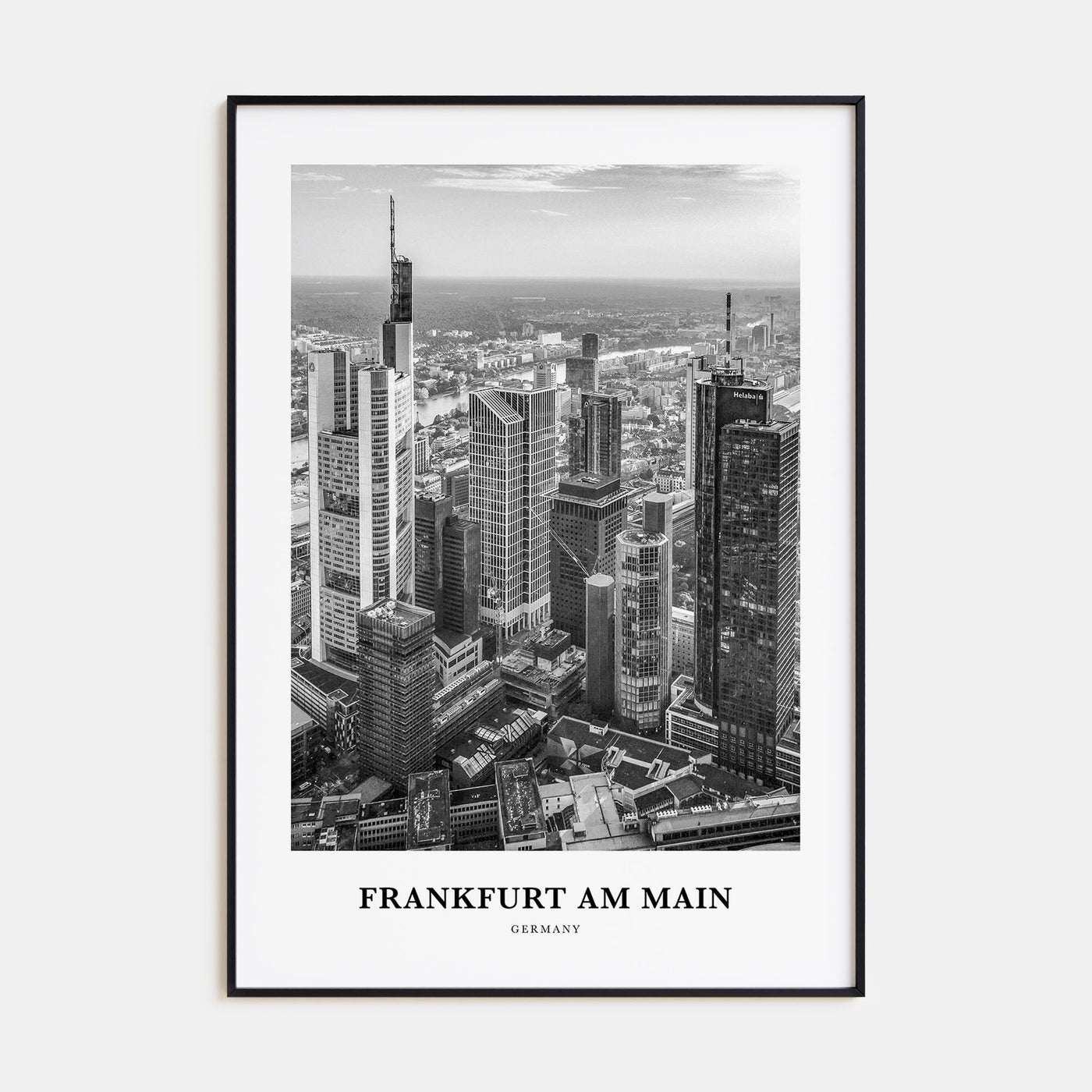 Frankfurt am Main Portrait B&W Poster