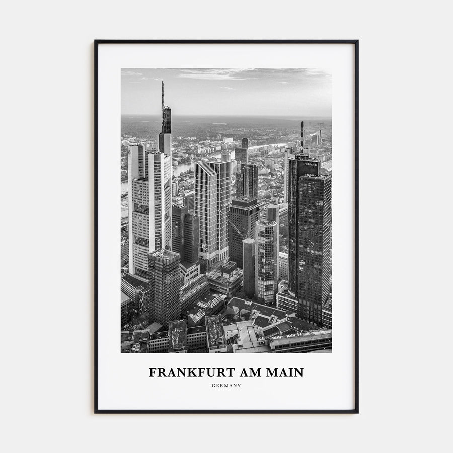 Frankfurt am Main Portrait B&W Poster