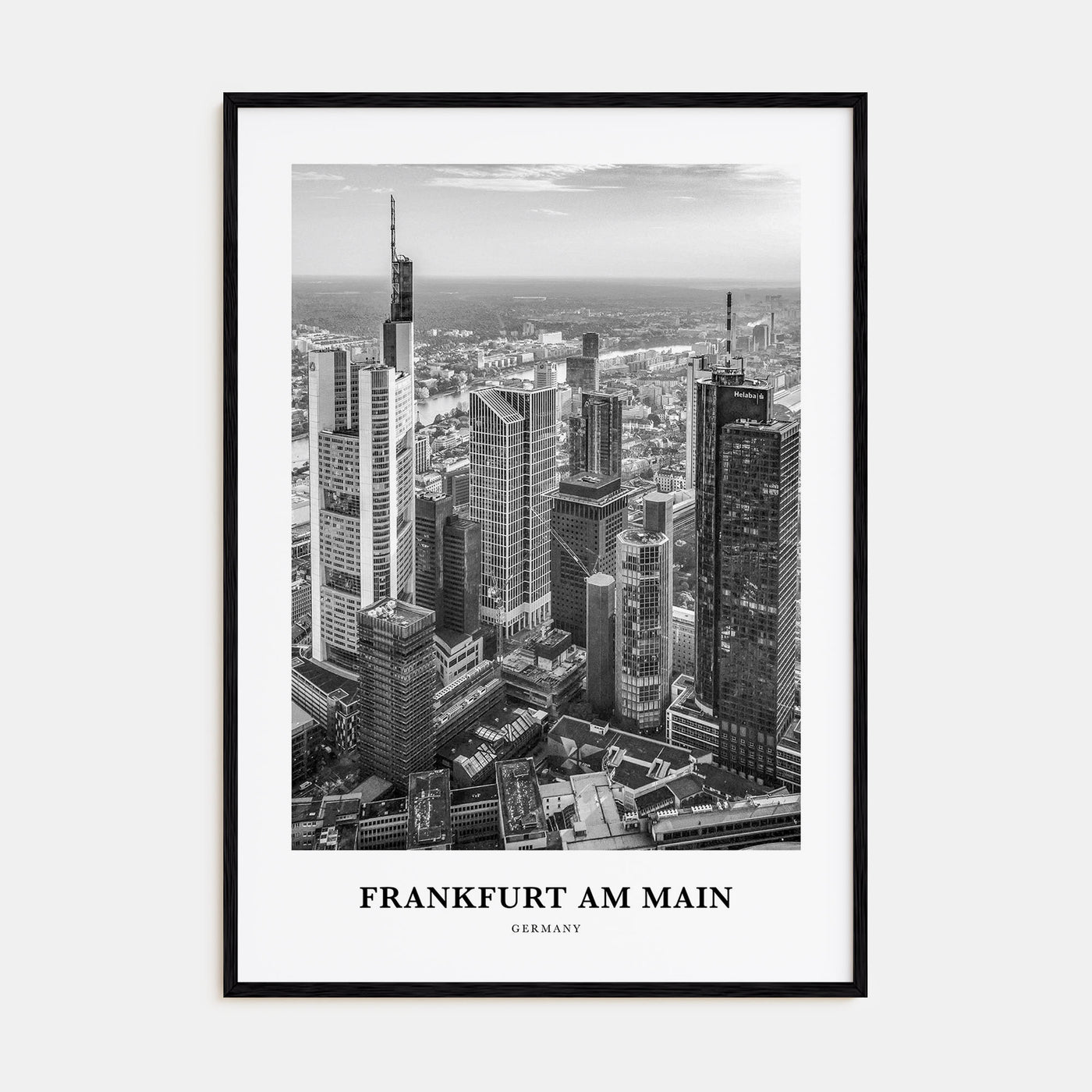 Frankfurt am Main Portrait B&W Poster