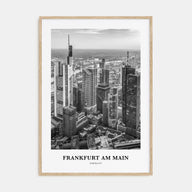 Frankfurt am Main Portrait B&W Poster
