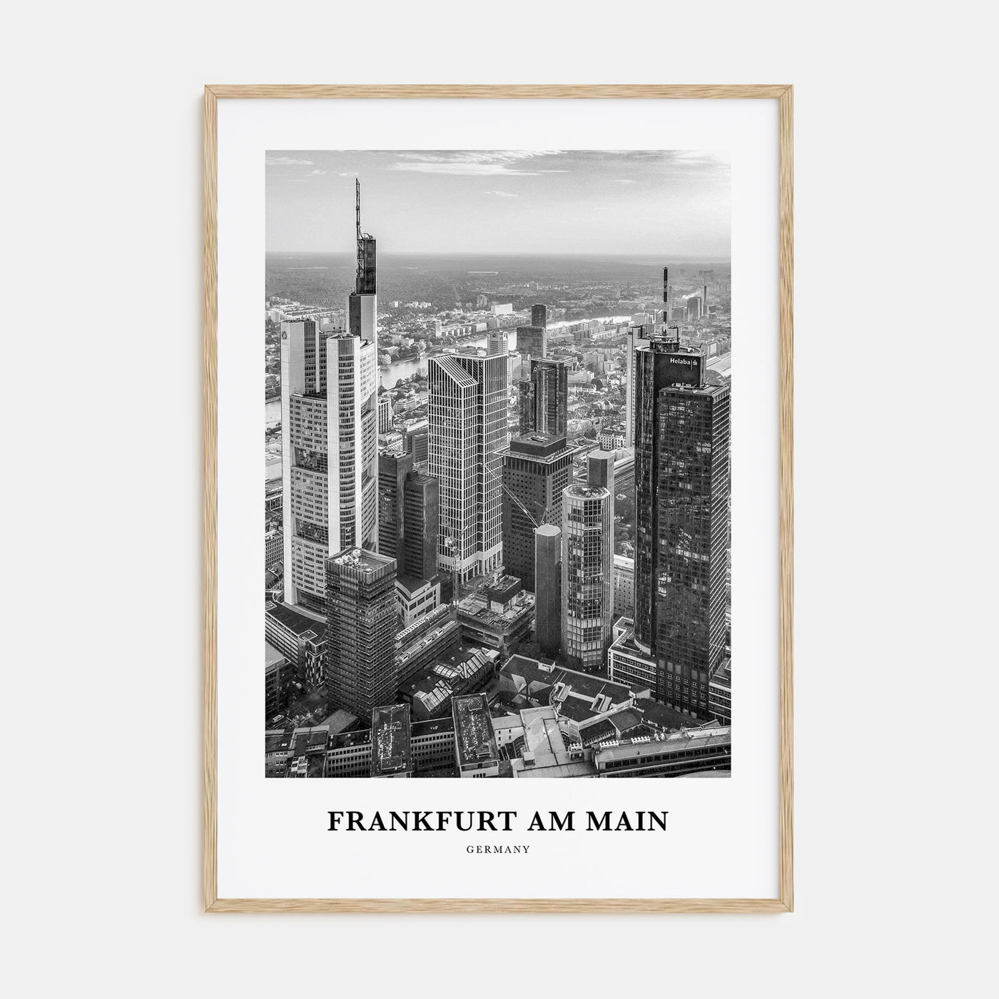 Frankfurt am Main Portrait B&W Poster