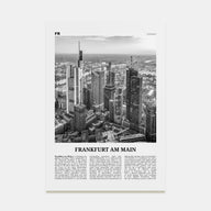Frankfurt am Main Travel B&W Poster