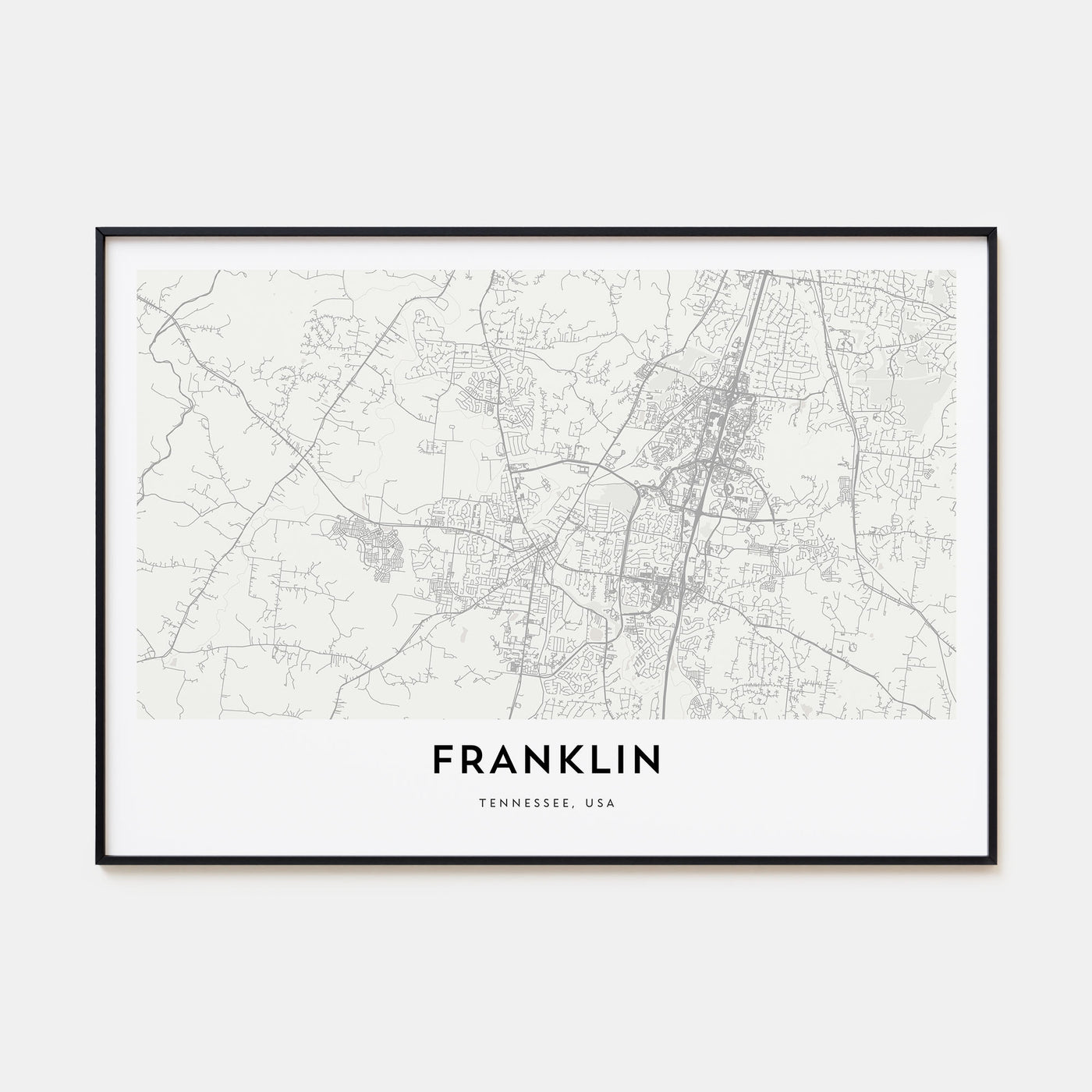 Franklin Map Landscape Poster