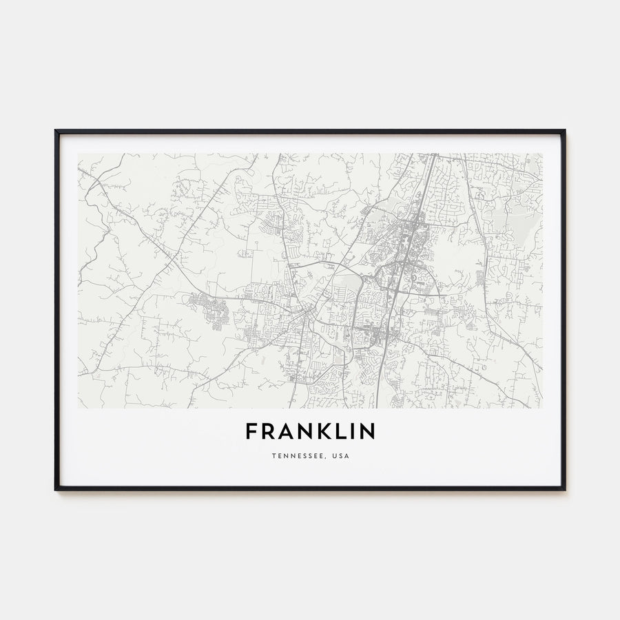 Franklin Map Landscape Poster