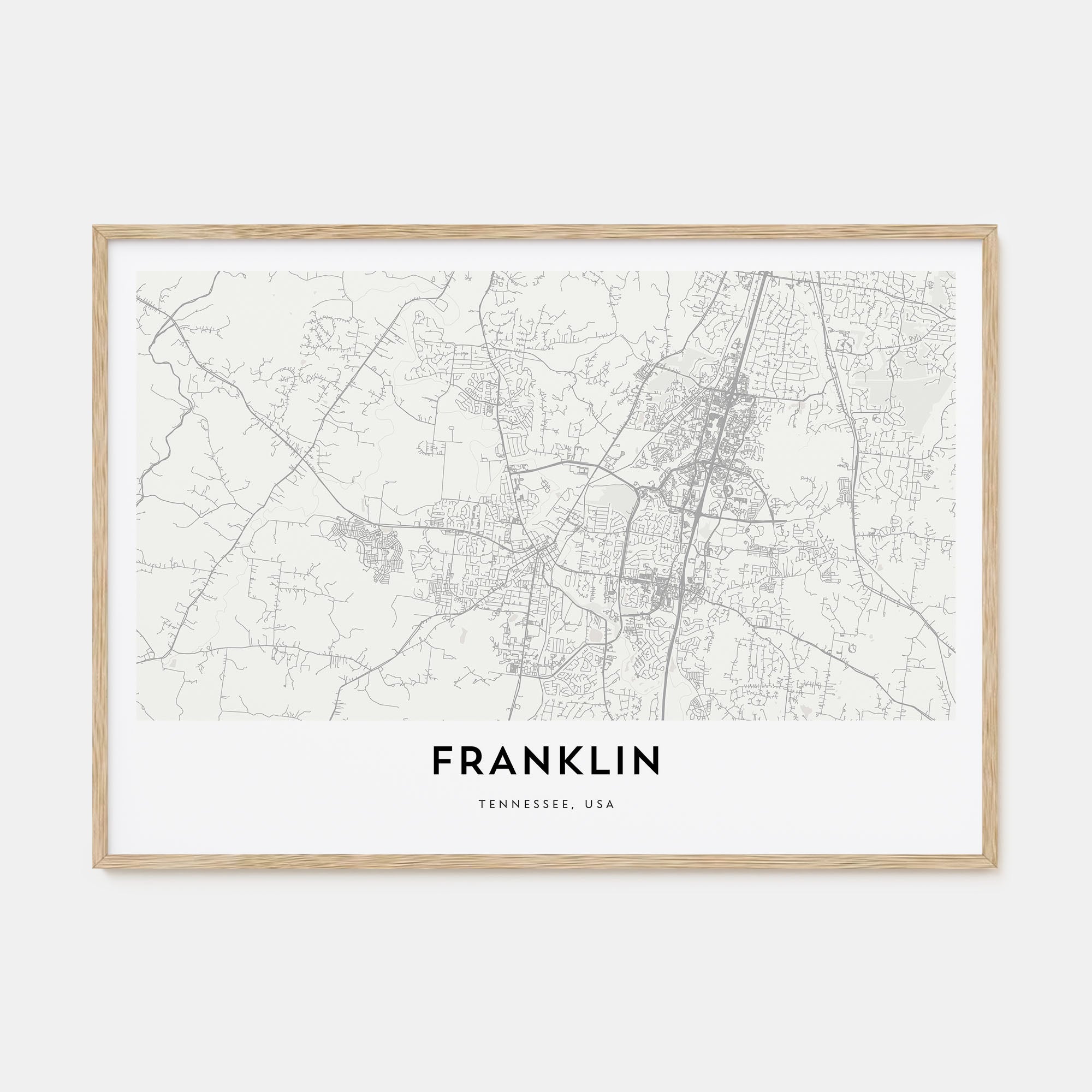 Franklin Map Landscape Poster