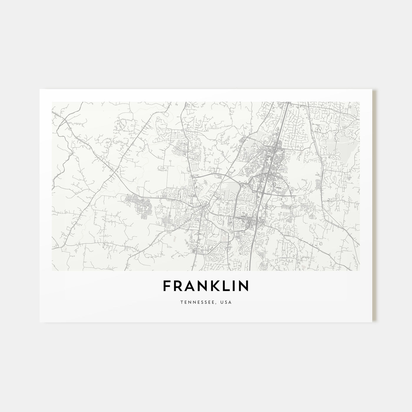 Franklin Map Landscape Poster