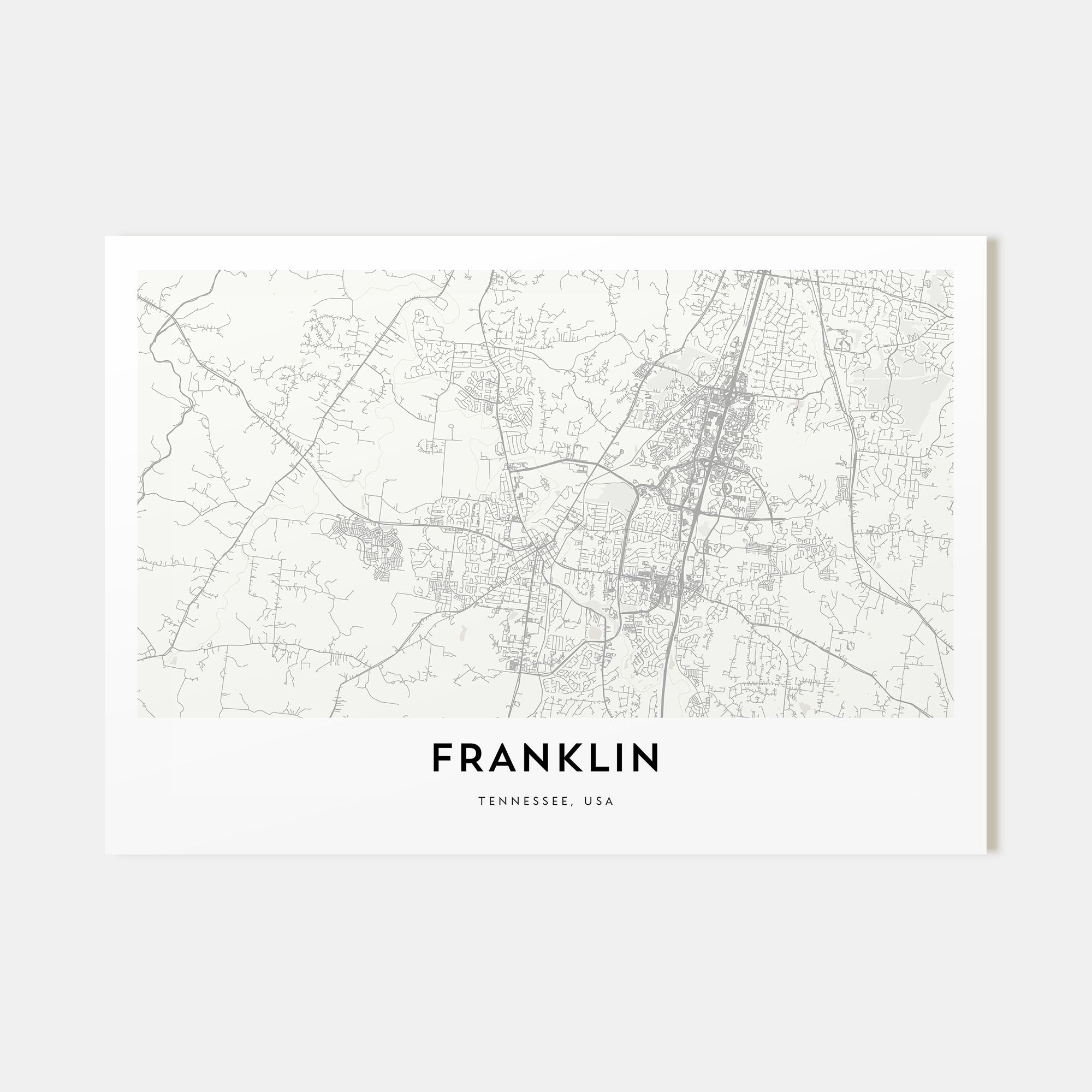 Franklin Map Landscape Poster