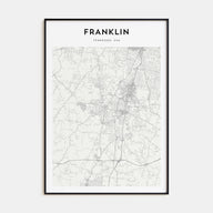 Franklin Map Portrait Poster