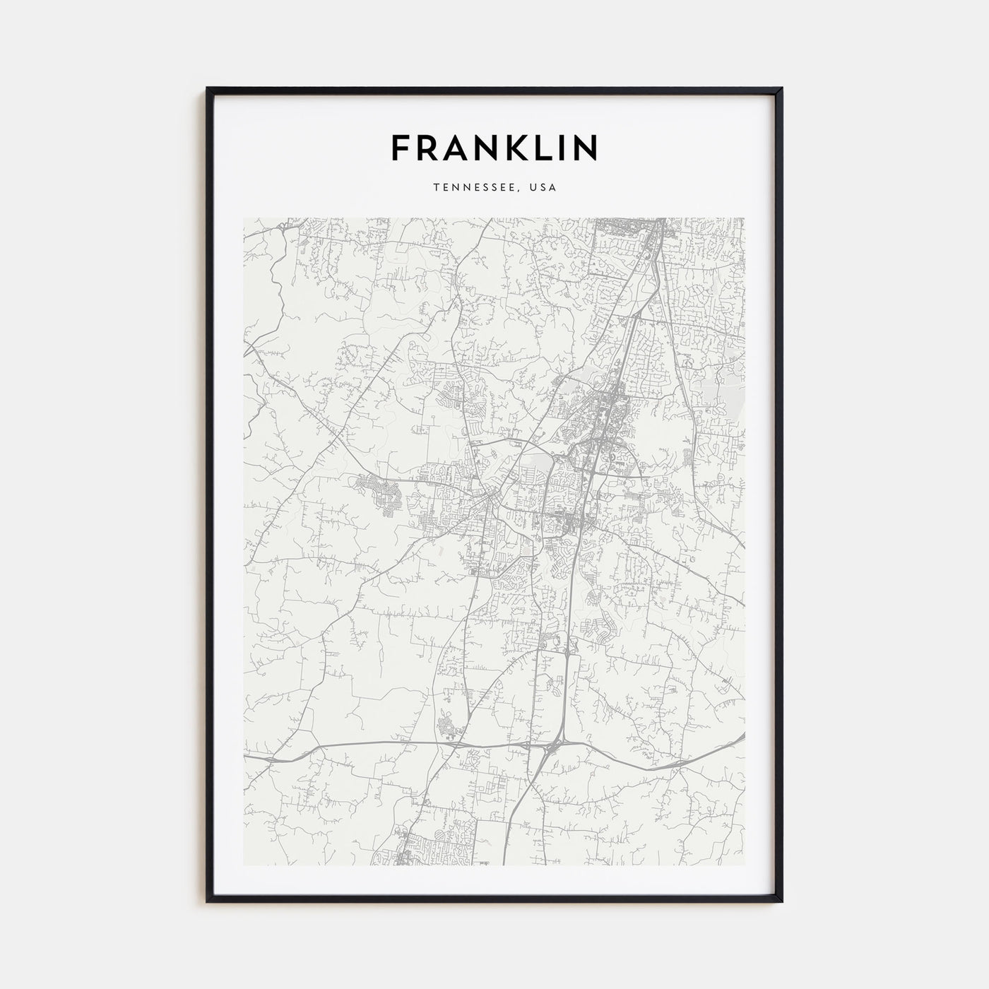 Franklin Map Portrait Poster