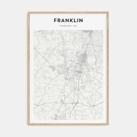 Franklin Map Portrait Poster