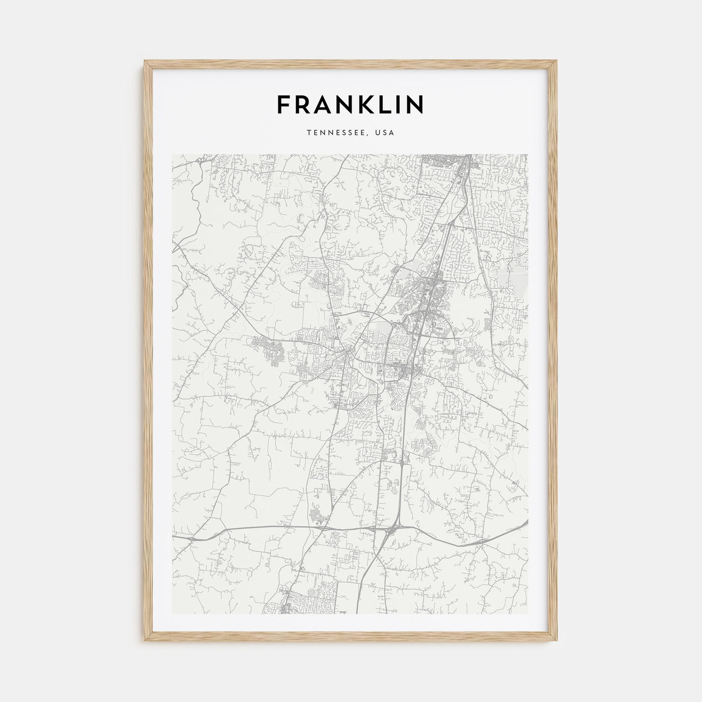 Franklin Map Portrait Poster