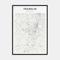Franklin Map Portrait Poster