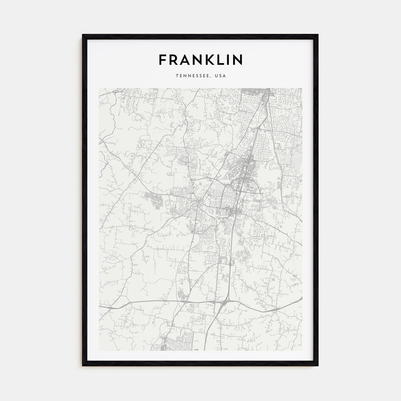 Franklin Map Portrait Poster