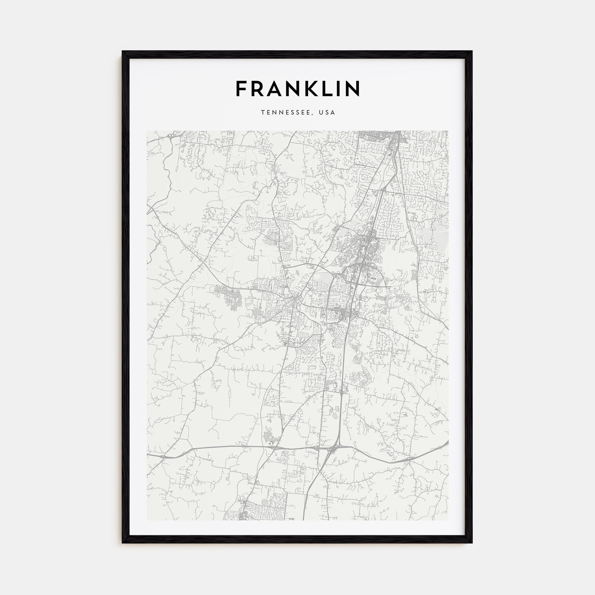 Franklin Map Portrait Poster