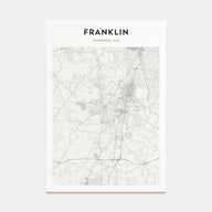 Franklin Map Portrait Poster