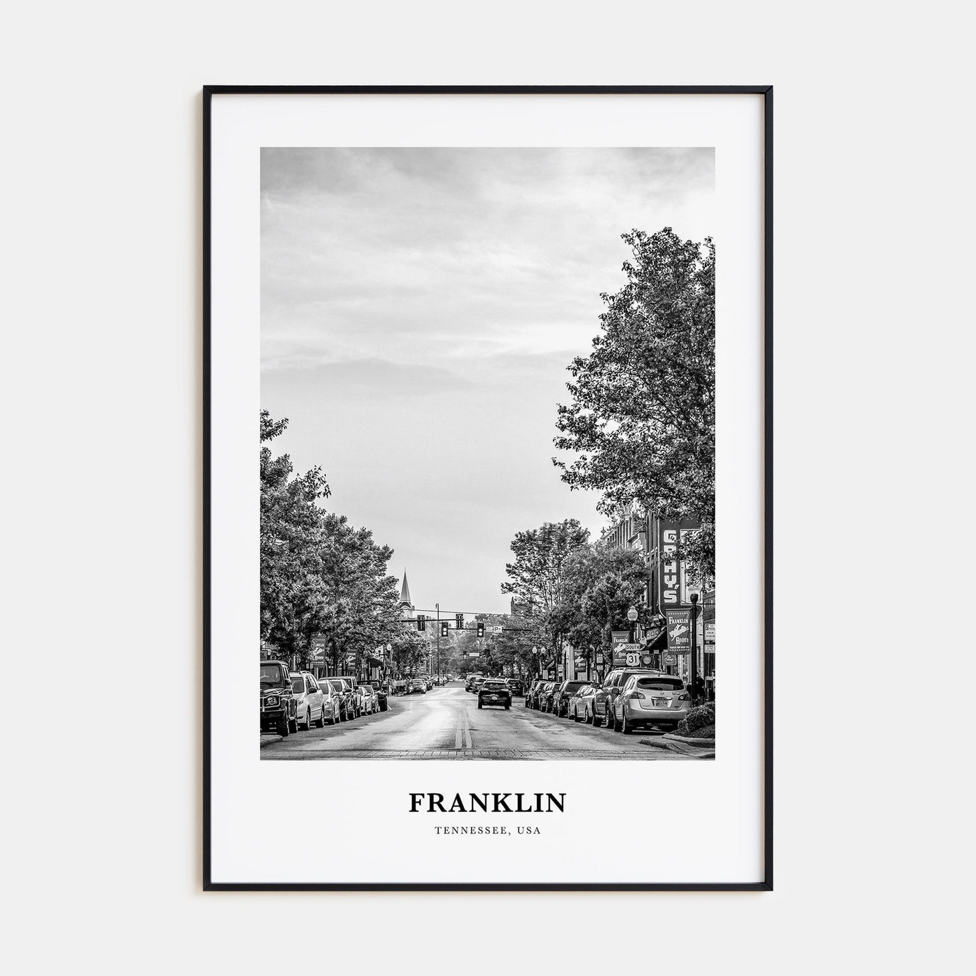 Franklin Portrait B&W Poster
