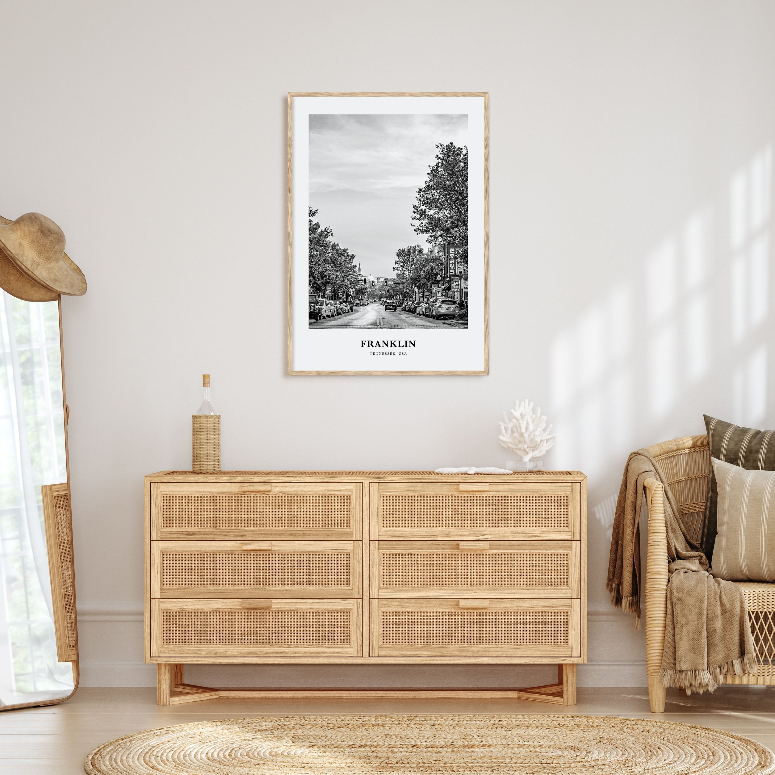 Franklin Portrait B&W Poster