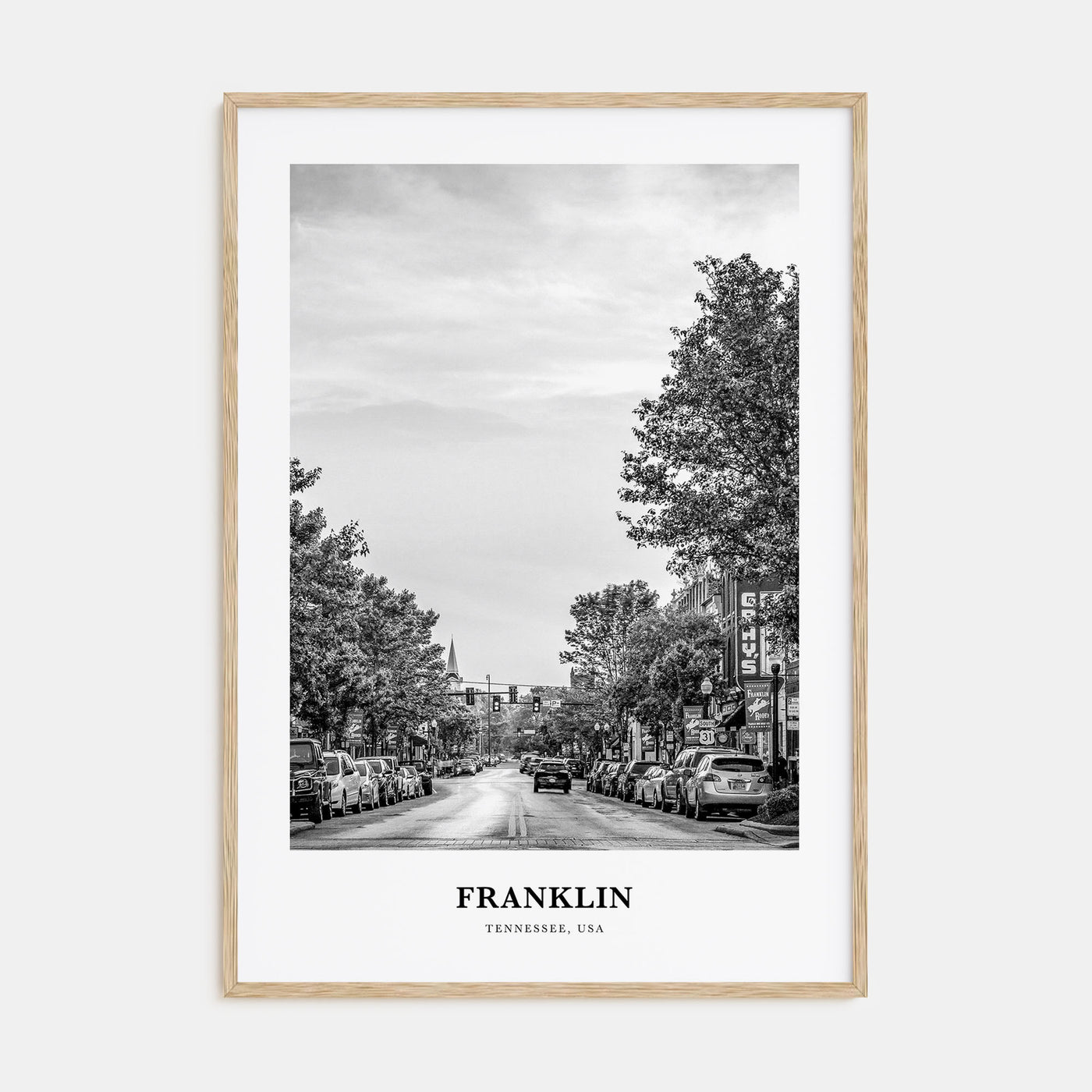 Franklin Portrait B&W Poster