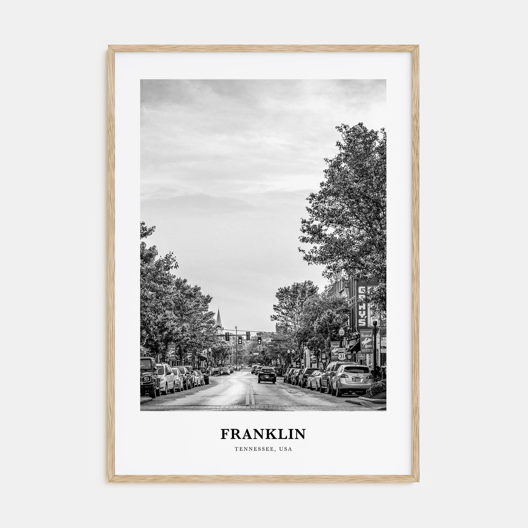 Franklin Portrait B&W Poster