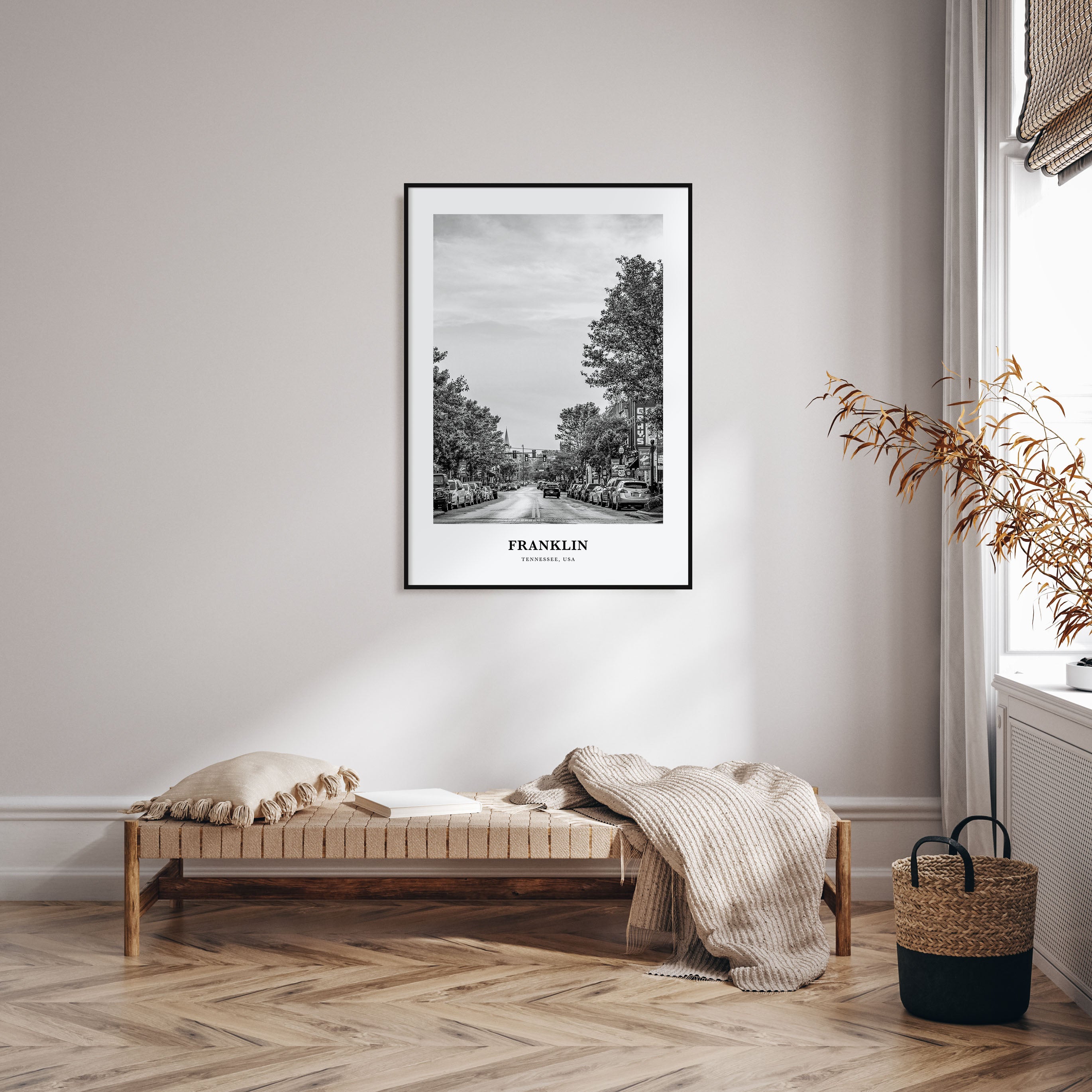 Franklin Portrait B&W Poster