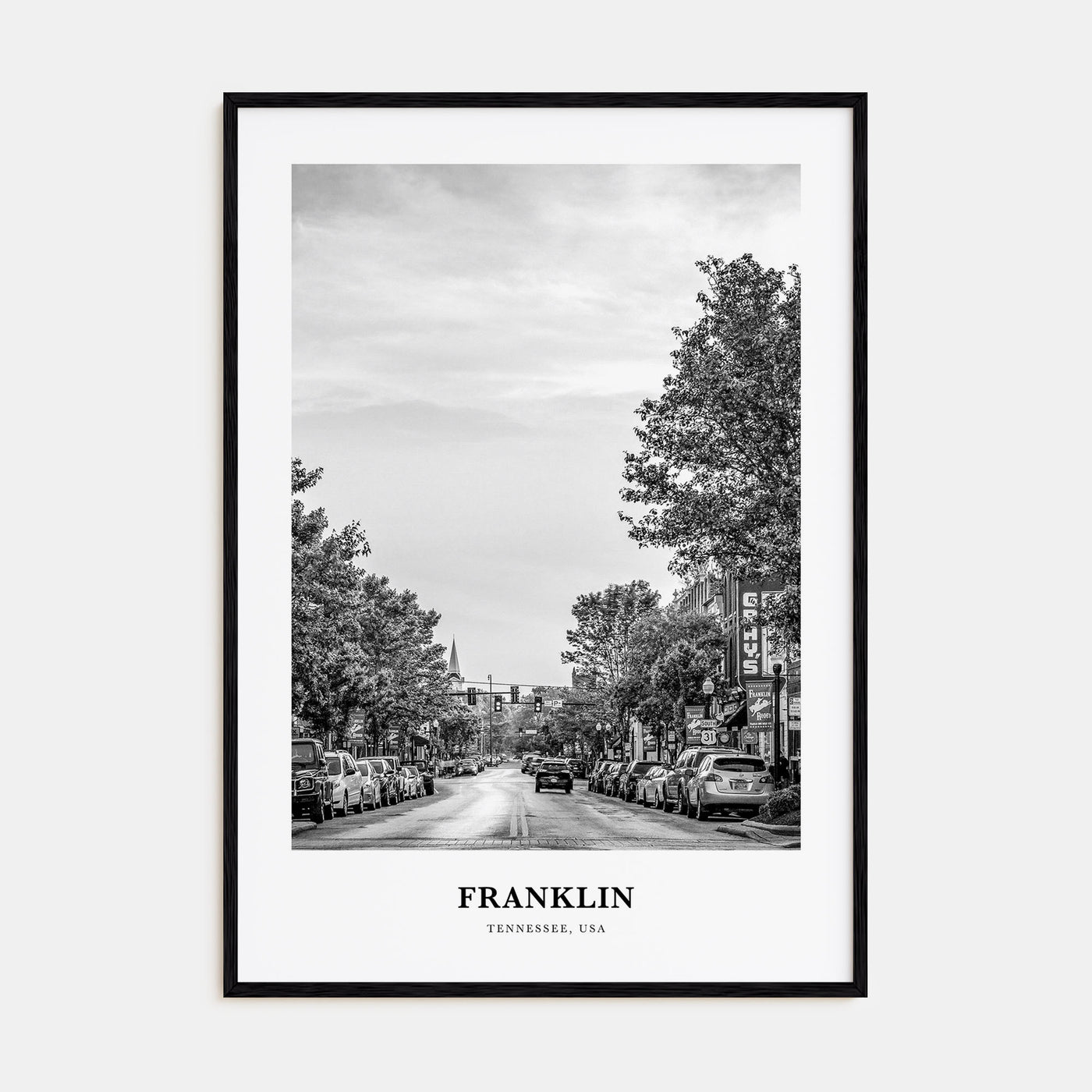 Franklin Portrait B&W Poster