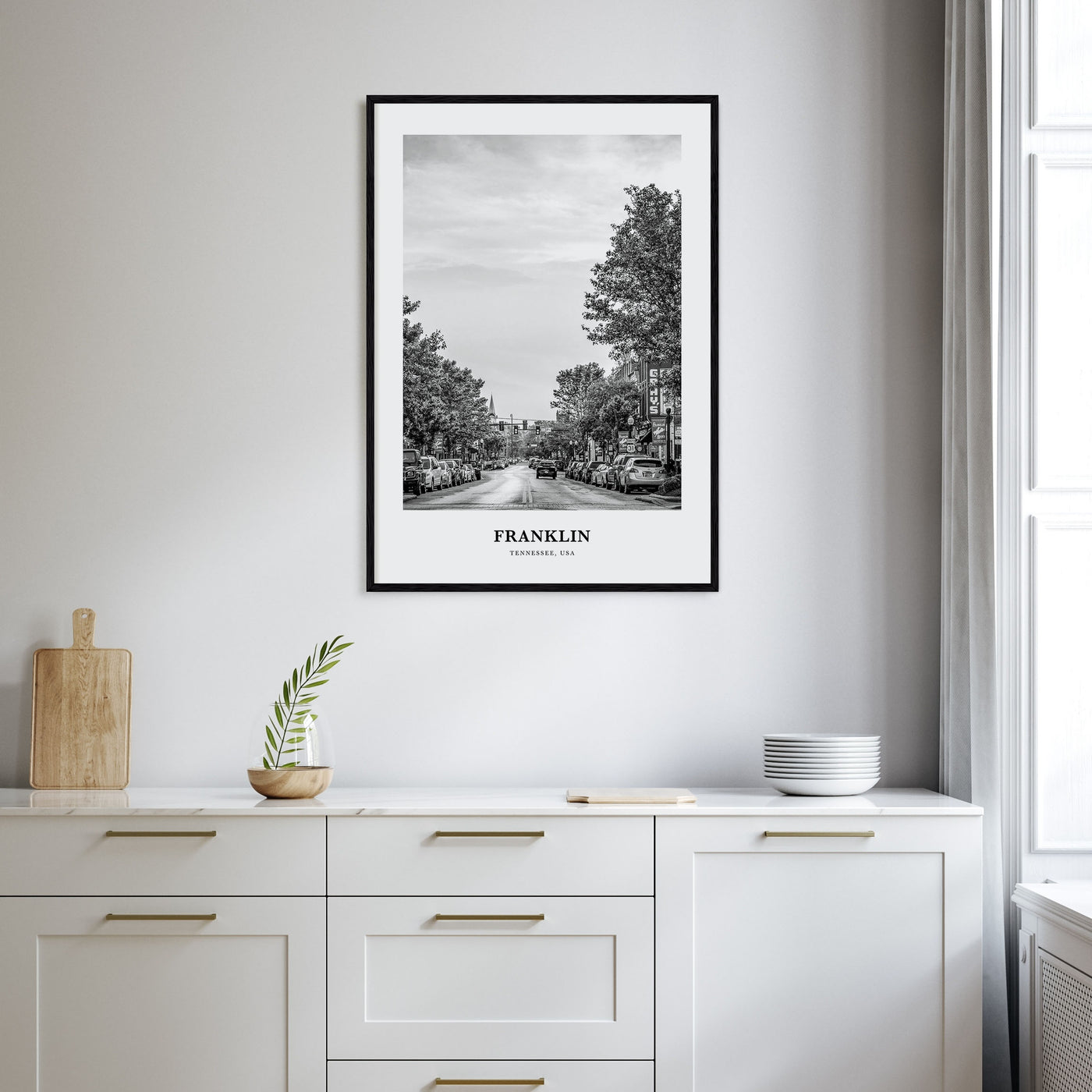 Franklin Portrait B&W Poster