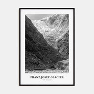 Franz Josef Glacier Portrait B&W Poster