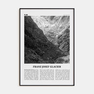 Franz Josef Glacier Travel B&W Poster