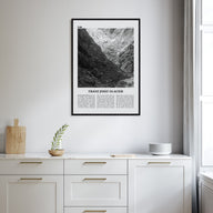 Franz Josef Glacier Travel B&W Poster