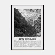 Franz Josef Glacier Travel B&W Poster