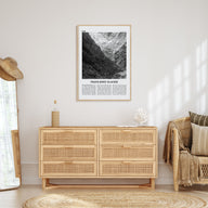 Franz Josef Glacier Travel B&W Poster