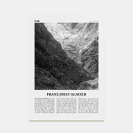 Franz Josef Glacier Travel B&W Poster