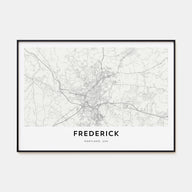 Frederick Map Landscape Poster