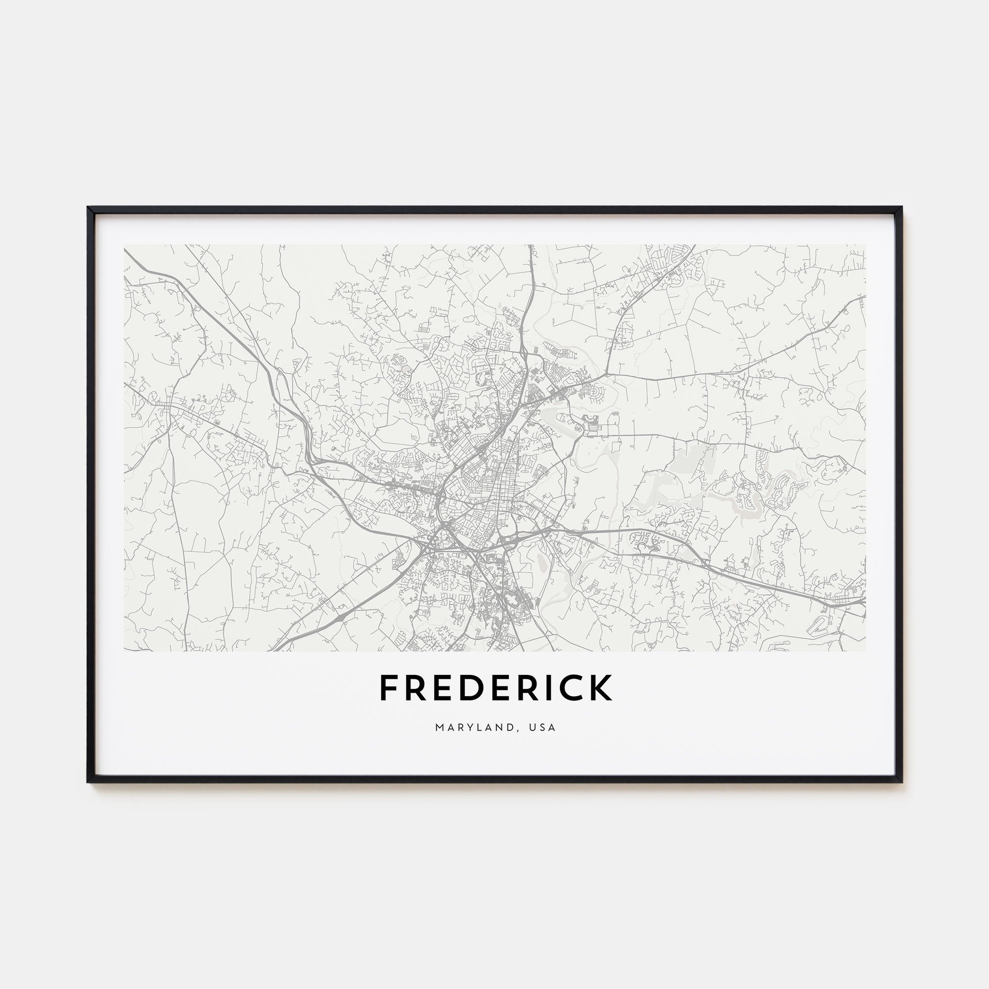 Frederick Map Landscape Poster