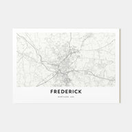Frederick Map Landscape Poster