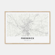 Frederick Map Landscape Poster