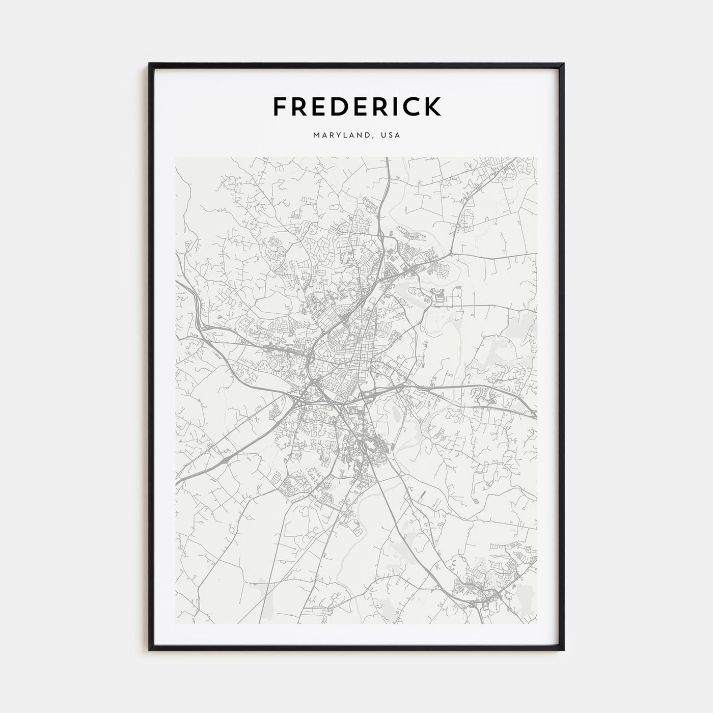 Frederick Map Portrait Poster