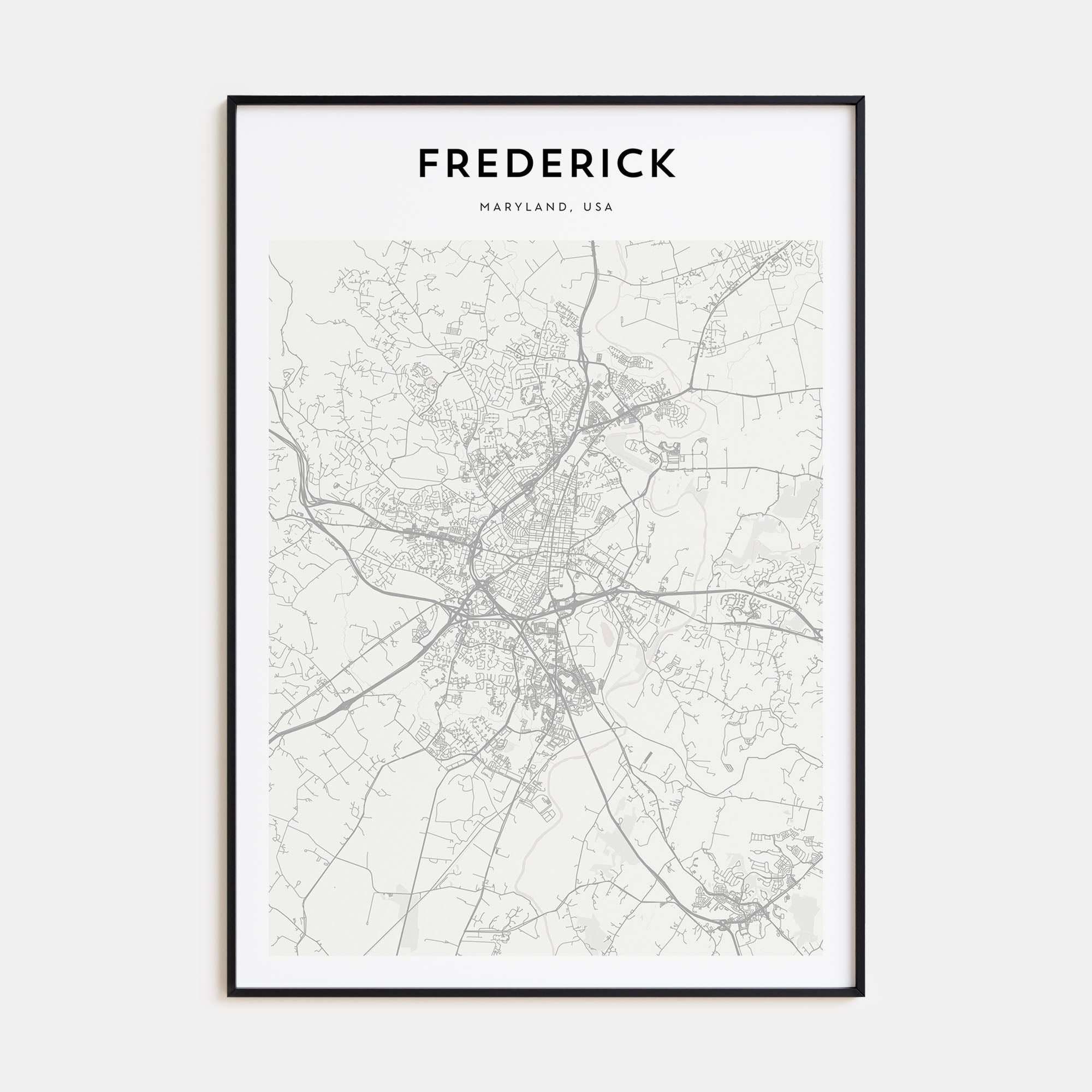Frederick Map Portrait Poster
