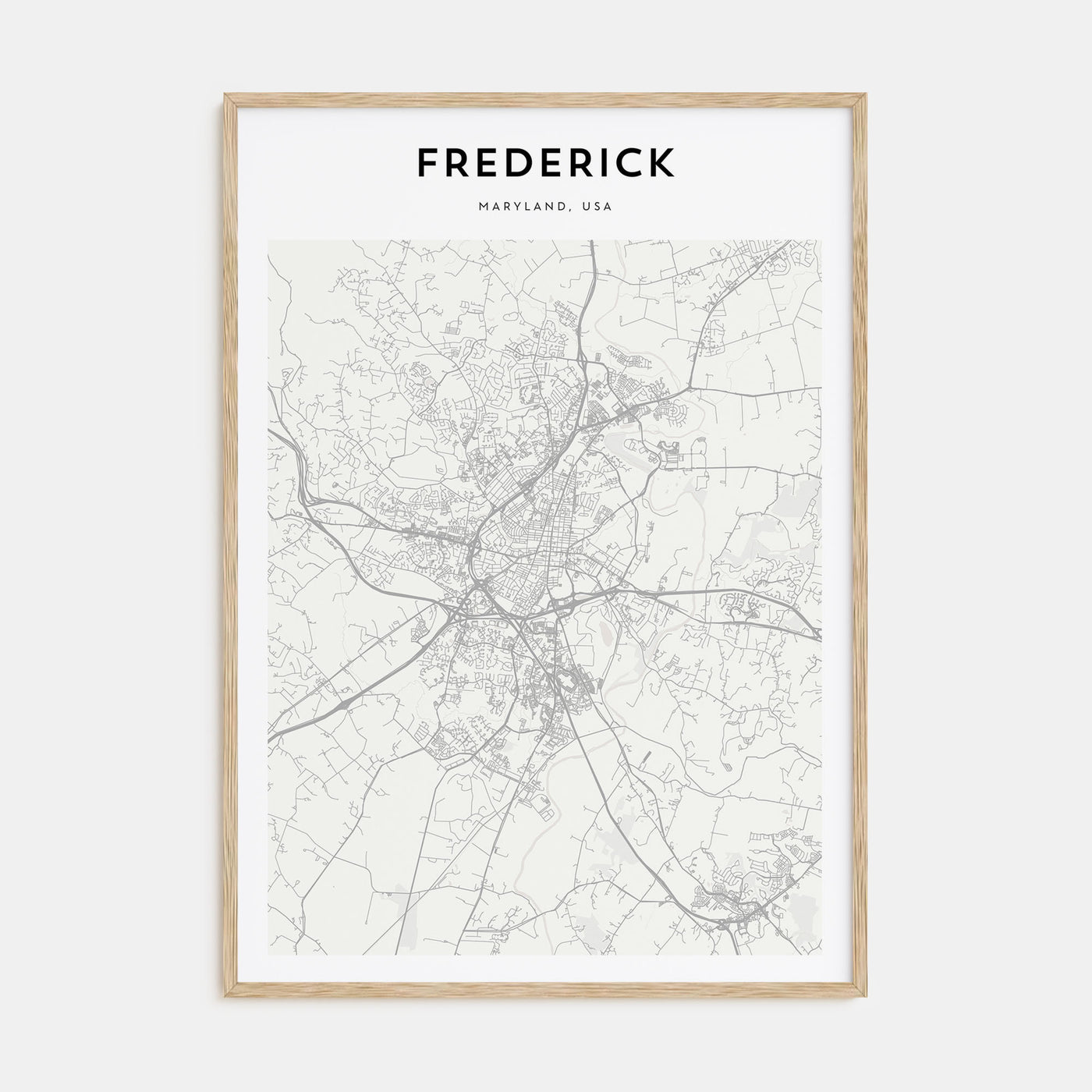 Frederick Map Portrait Poster