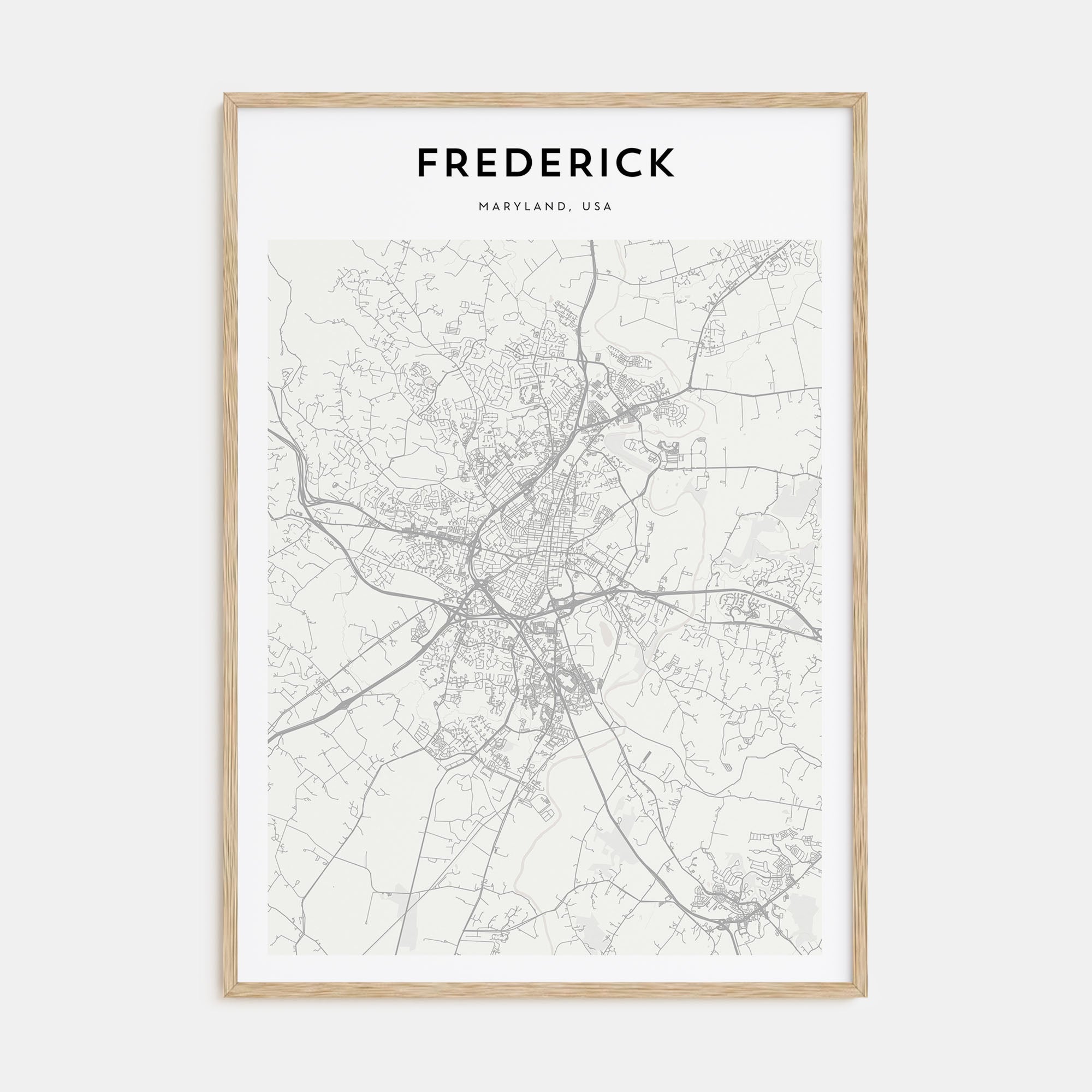 Frederick Map Portrait Poster