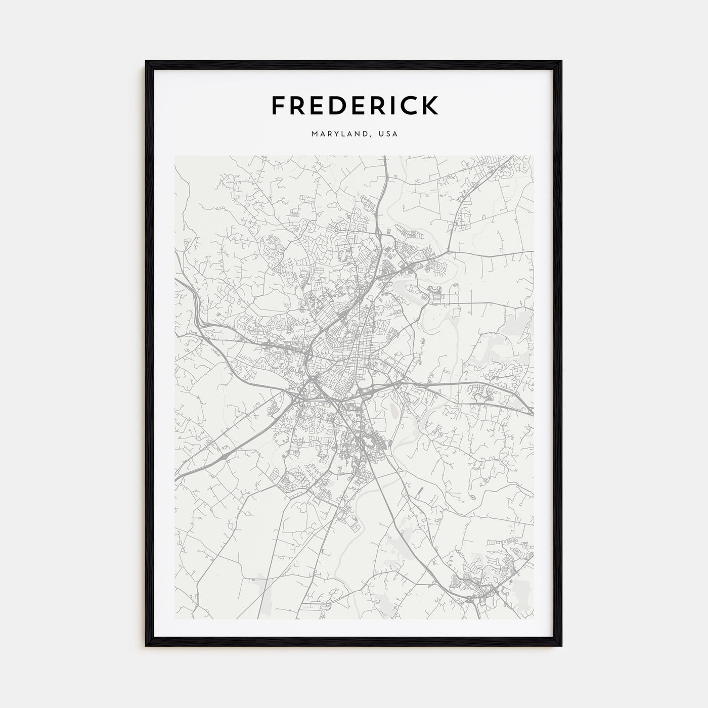 Frederick Map Portrait Poster