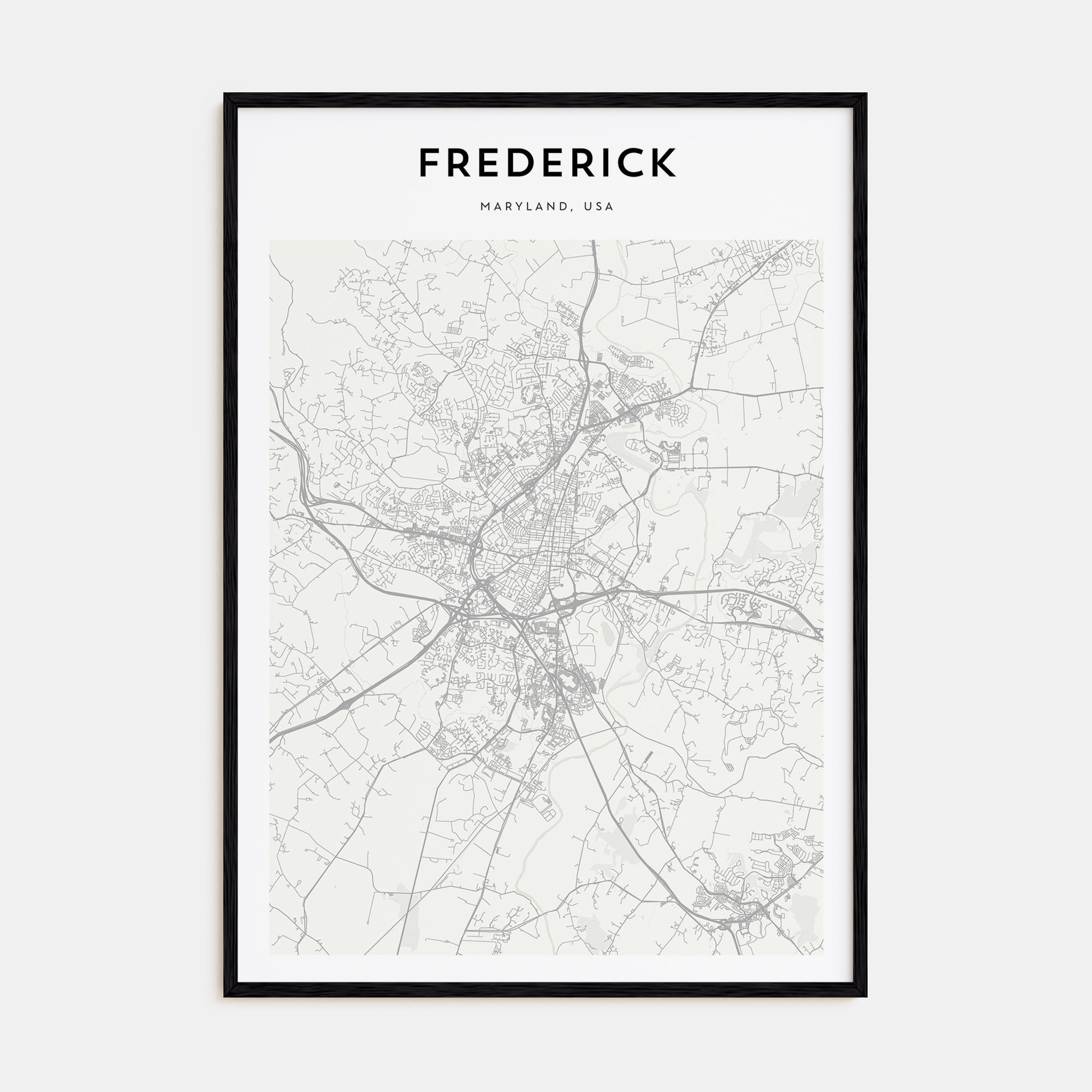 Frederick Map Portrait Poster