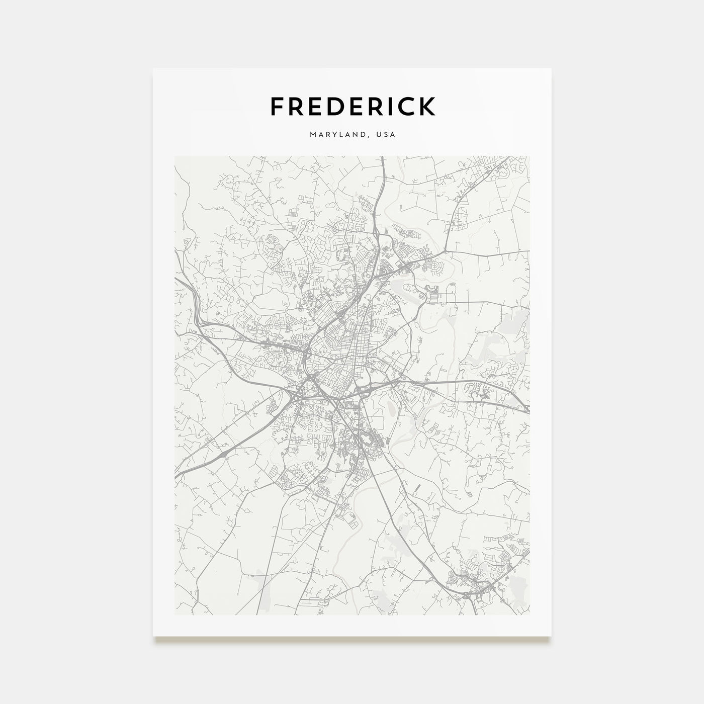 Frederick Map Portrait Poster